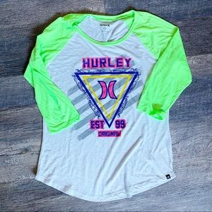 Hurley quarter lenth sleeve shirt